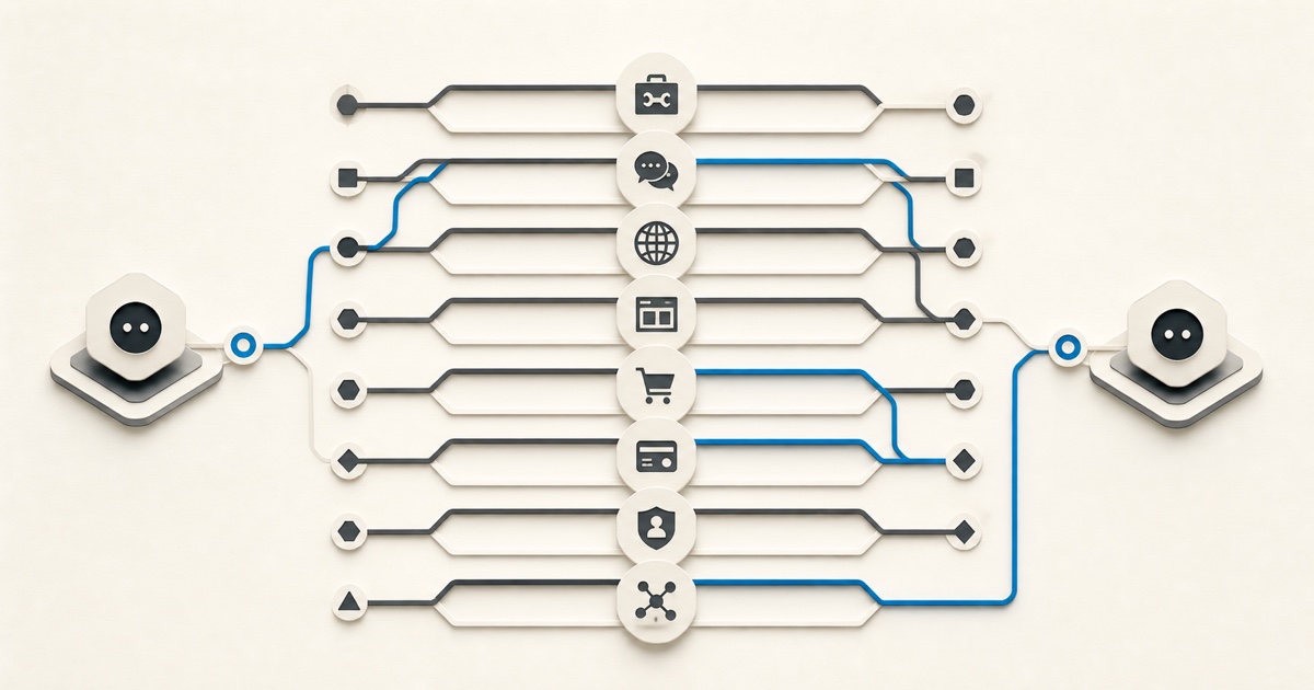 Image d'entête de l'infographie sur les protocoles agentiques en 2026.